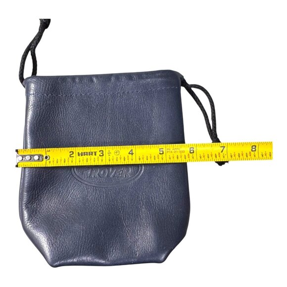 Empty Land Rover Drawstring Leather Pouch Travel Bag Organizer Blue Gray Set 2 - Picture 5 of 7